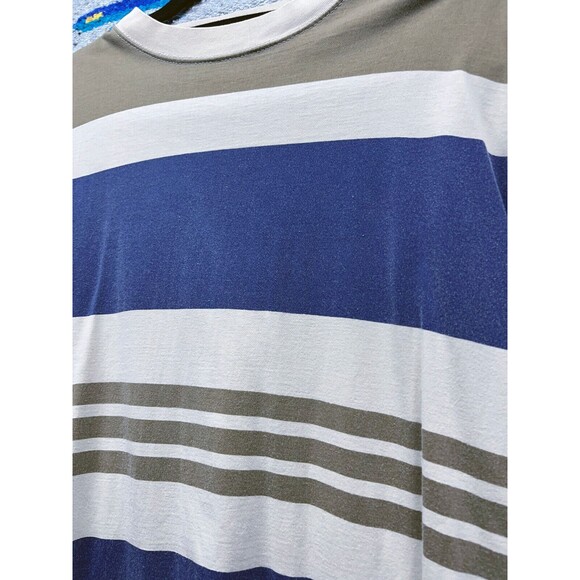 Vintage 80s 90s Striped T Shirt Large Ferruche Casual Basics - Picture 3 of 10